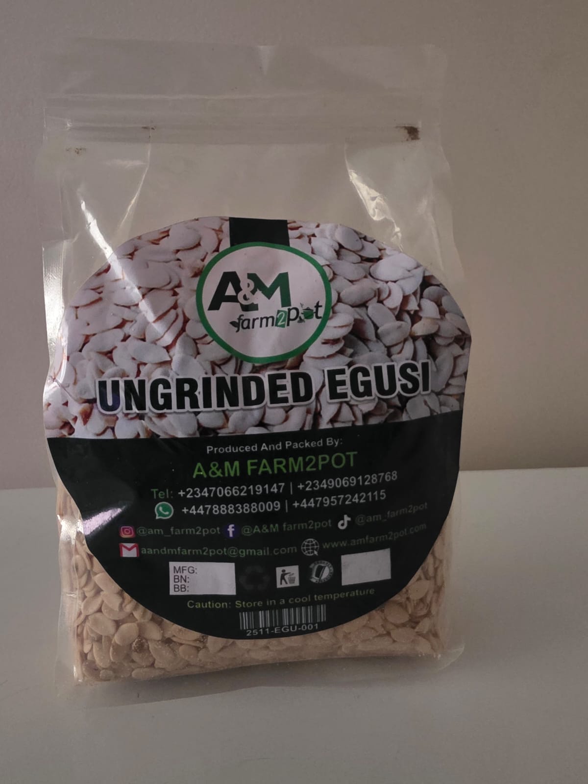 Ungrinded Egusi