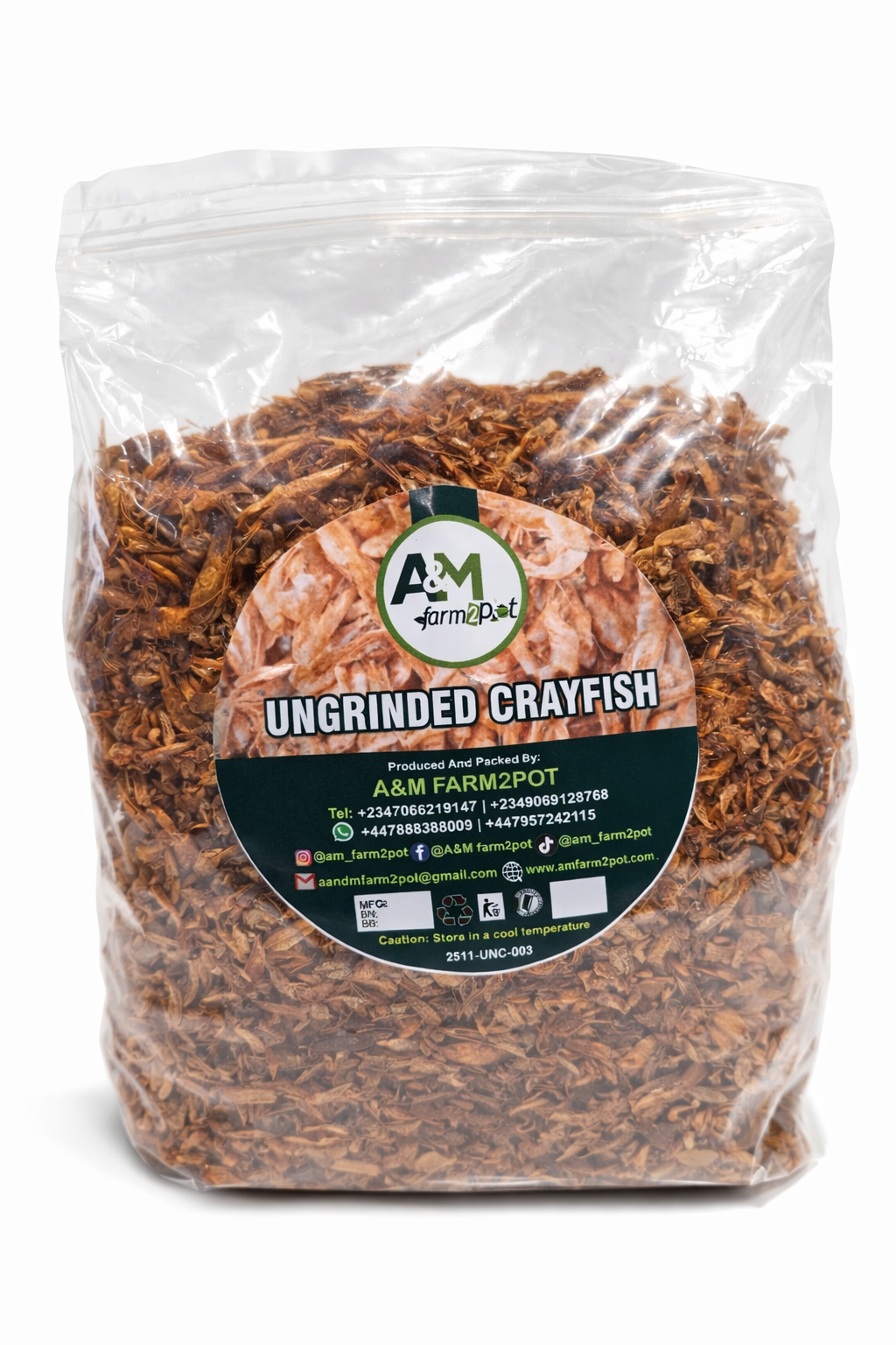 Ungrinded Crayfish